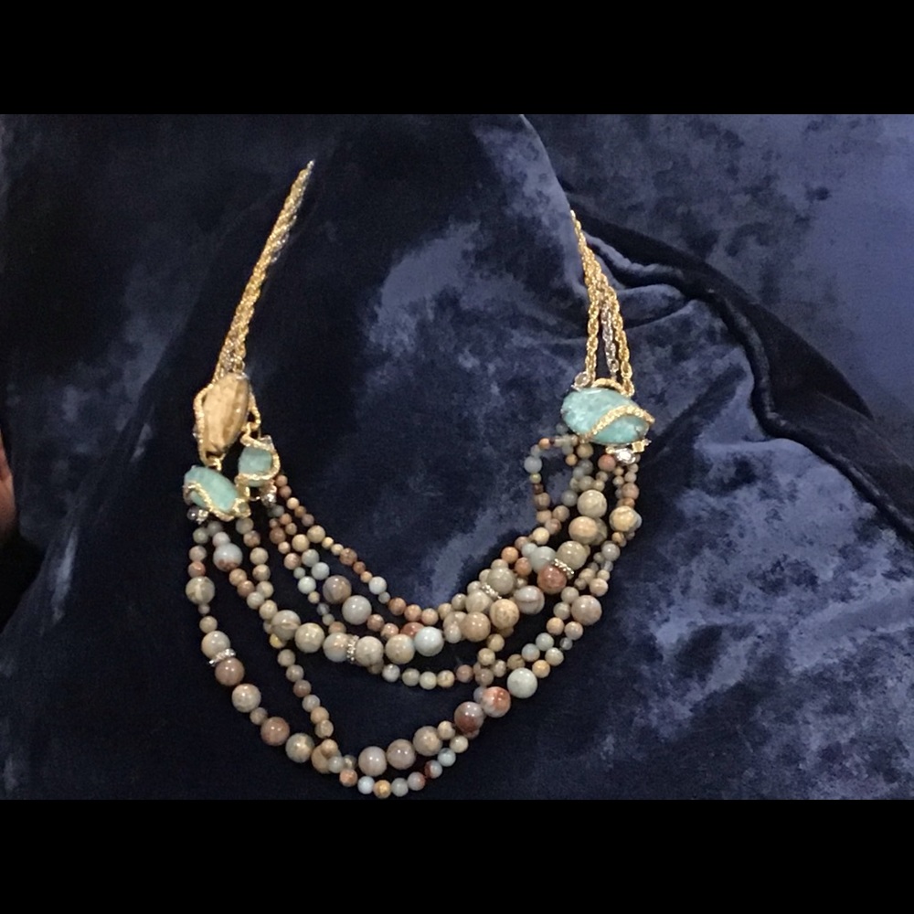 Alexis Bittar Gold  Silver Multi-strand Necklace